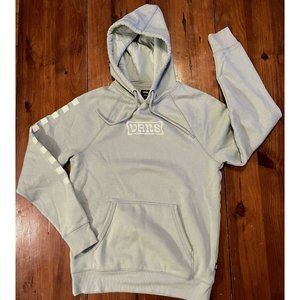 Vans pale green logo hoodie unisex size Small front pocket